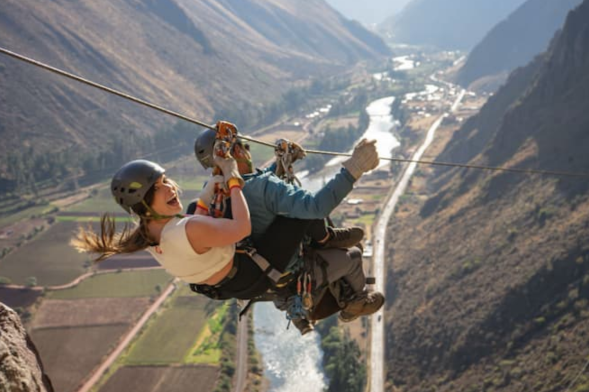 Zipline and Suspension Bridge - Adventure in the Sacred Valley
